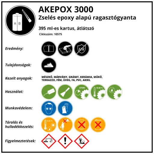 AKEPOX 3000 400ml, Átlátszó