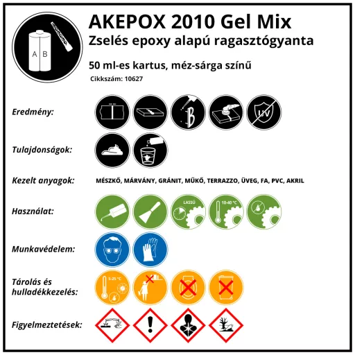 AKEPOX 2010 Gel Mix 50 ml, Mézszínű