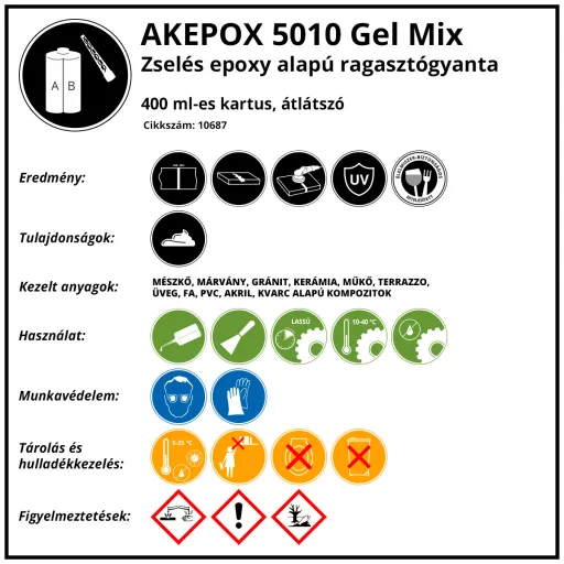 AKEPOX 5010 400ml, 2200, Átlátszó