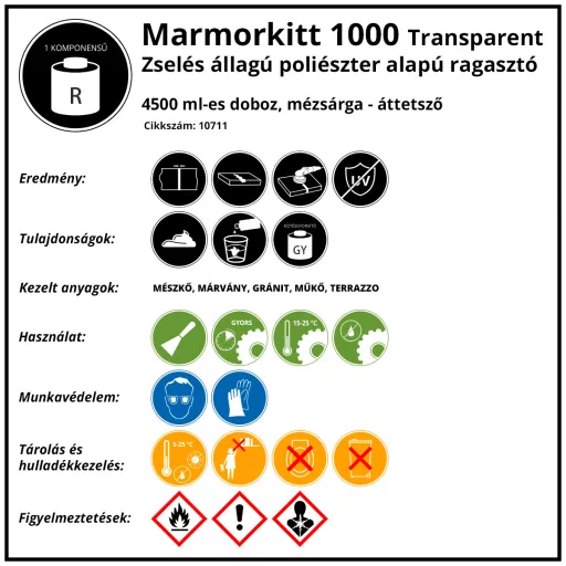 Marble filler 1000 Transparent L-Special 4500ml, Átlátszó