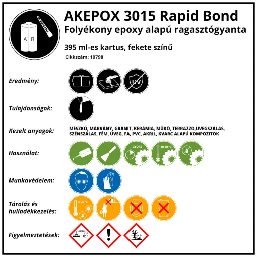 AKEPOX 3015 395ml, Fekete
