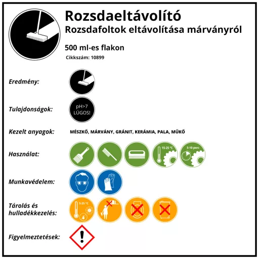 Rozsdaeltávolító márványhoz, 500ml 