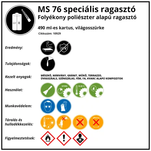 MS 76 490ml, Világosszürke