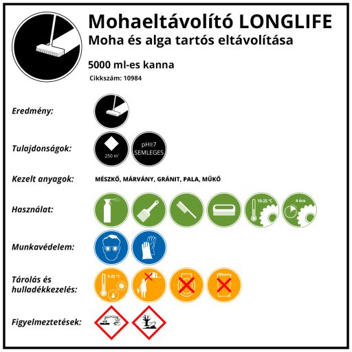 Mohaeltávolító LONGLIFE, 5L