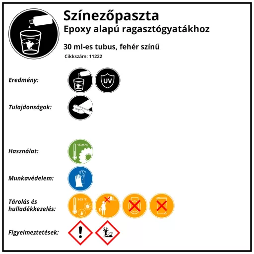 AKEPOX színezőpaszta 30ml - 11222 Fehér
