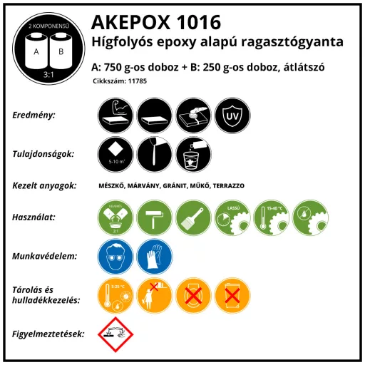 AKEPOX 1016, 1kg, Átlátszó