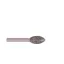 Csapos gyémántmaró, csepp, Ø12x22 mm, 6mm-es tengely