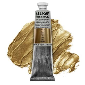 LUKAS akril betűfesték, tubusos, 75 ml, Arany