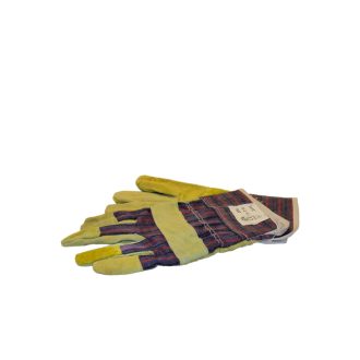 Védőkesztyü, hasított bőr , csíkos