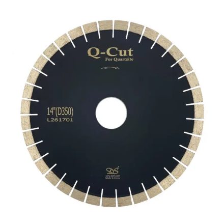 Q-CUT / KVARCIT (ø 400/60) 20mm-es szegmens / Hangtompított kvarcitvágó gyémánttárcsa