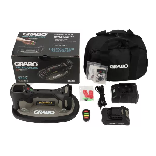 GRABO PRO BRUSHLESS / 120 kg, akkumulátoros, vákuumos lapemelő vászontáskában
