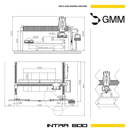GMM - Intra 600 CN3 / CNC 5 tengelyes Hídvágógép